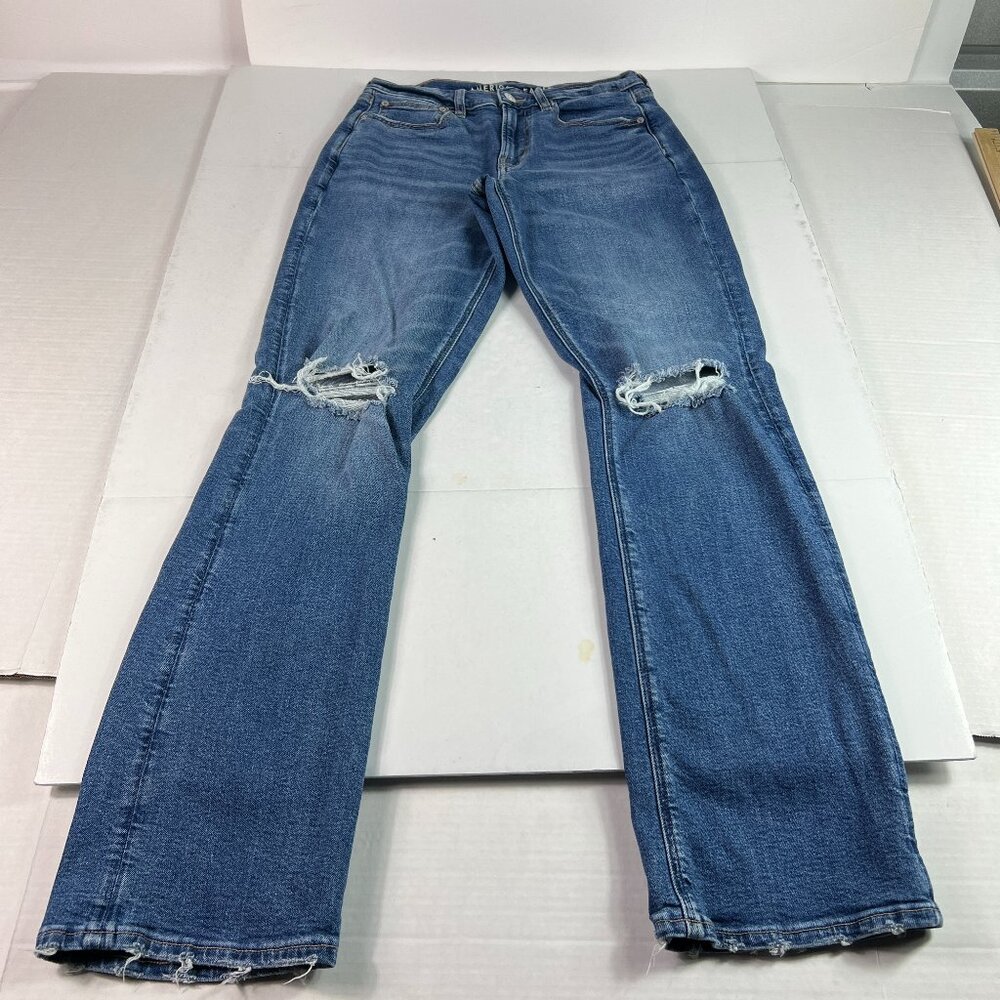 American Eagle Jeans Womens 32x32* 90s Boot Cut Mid Rise Blue Faded Denim Tag 6L
